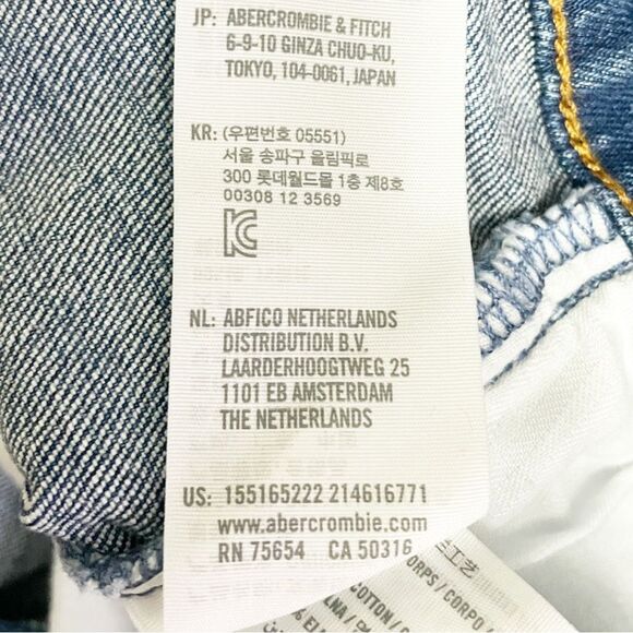 Abercrombie & Fitch The 90s Straight Ultra High Rise Size 33 | 16 Medium Wash - Picture 9 of 10